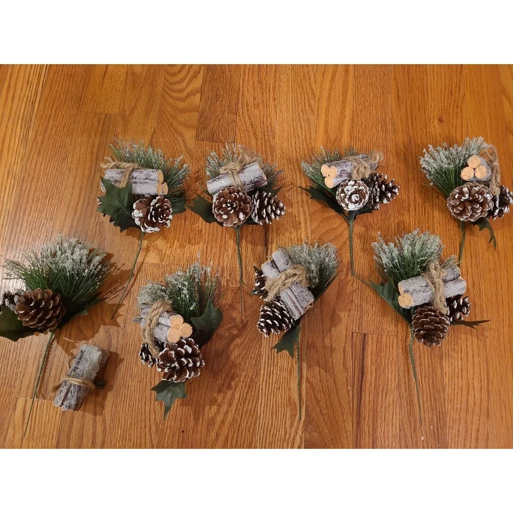 Set of‎ 8 Faux Greens Branches, 